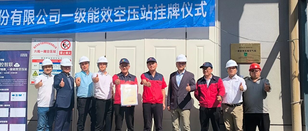 世界杯体育官方网站再添佳绩，山东玻纤一级能效空压站成功挂牌